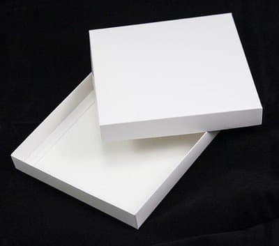 8"x8" White Greeting Card Boxes X 5 Per Pack, Gift Boxes