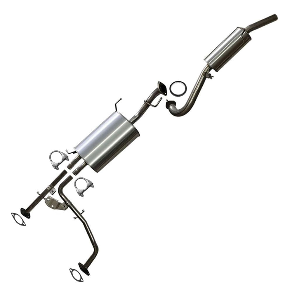 Northeastern Exhaust | Stainless Steel Intermediate Pipes & Mufflers Exhaust System Kit Compatible for Infiniti QX4 2001-2003 | Nissan Pathfinder 2001-2004 3.5L | Free Gaskets and Clamps Included