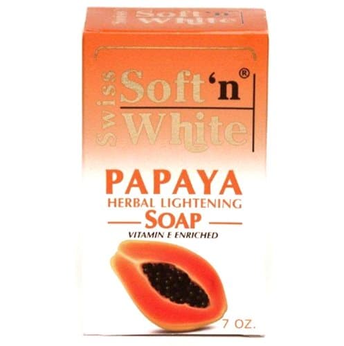 Swiss Soft N White Papaya Herbal Lightening Soap 7 Oz 200g