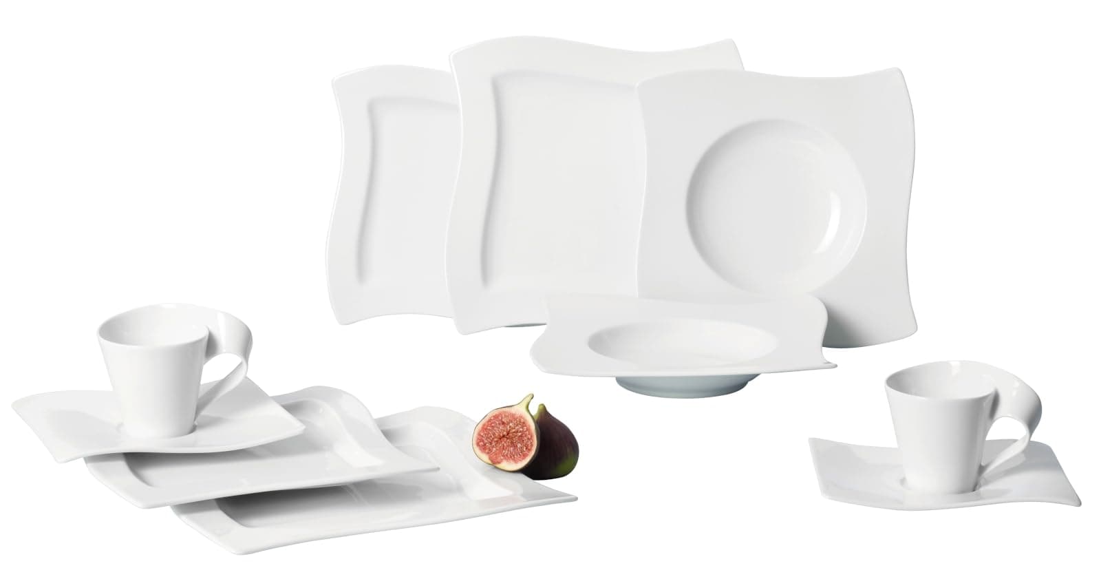 NewWave 30-Piece Basic Dinnerware Set, White