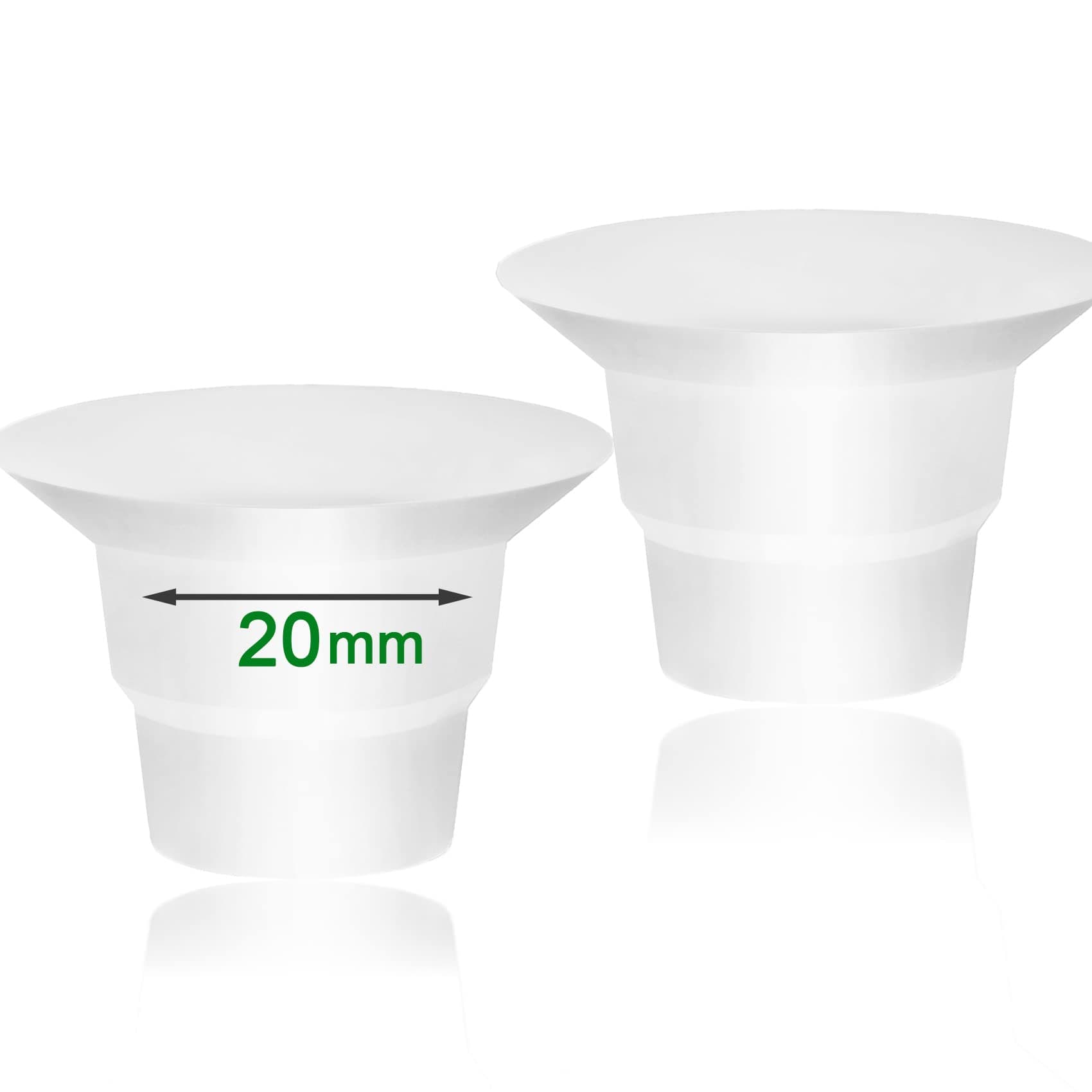 20mm Silicone Flange Inserts Compatible with Elvie Stride for Lansinoh for Medela for Spectra for eufy for Momcozy S9 S12 M5 M9 for Bellababy, Pump Parts Reduce 24-25mm elastic nipple to 20mm