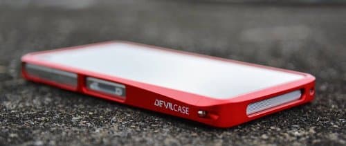 DevilCase Sony Xperia Z1 Compact Aluminum Alloy Protective Bumper -- Include Back Covers, Screen Protectors,Original Dock Supporting Plate (Z1C/ Red)