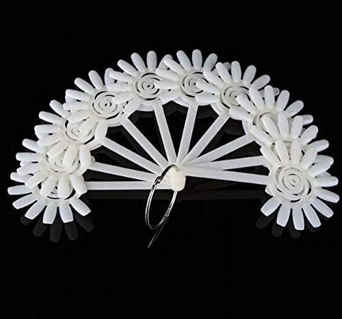 Yolandabecool Nail Art Tips Colour Pop Sticks Display Fan Clear False Practice starter kit (G)