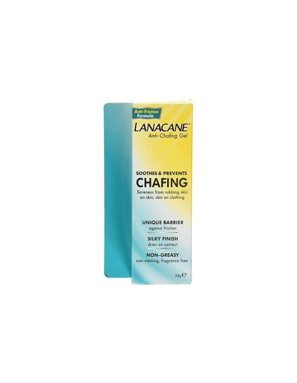 Lanacane Anti-Chafing Gel 28g - Long-Lasting Itch Relief for Thighs, Legs, Bra, Underarms, and Under Breast - Multi-Purpose Rash Treatment Medication