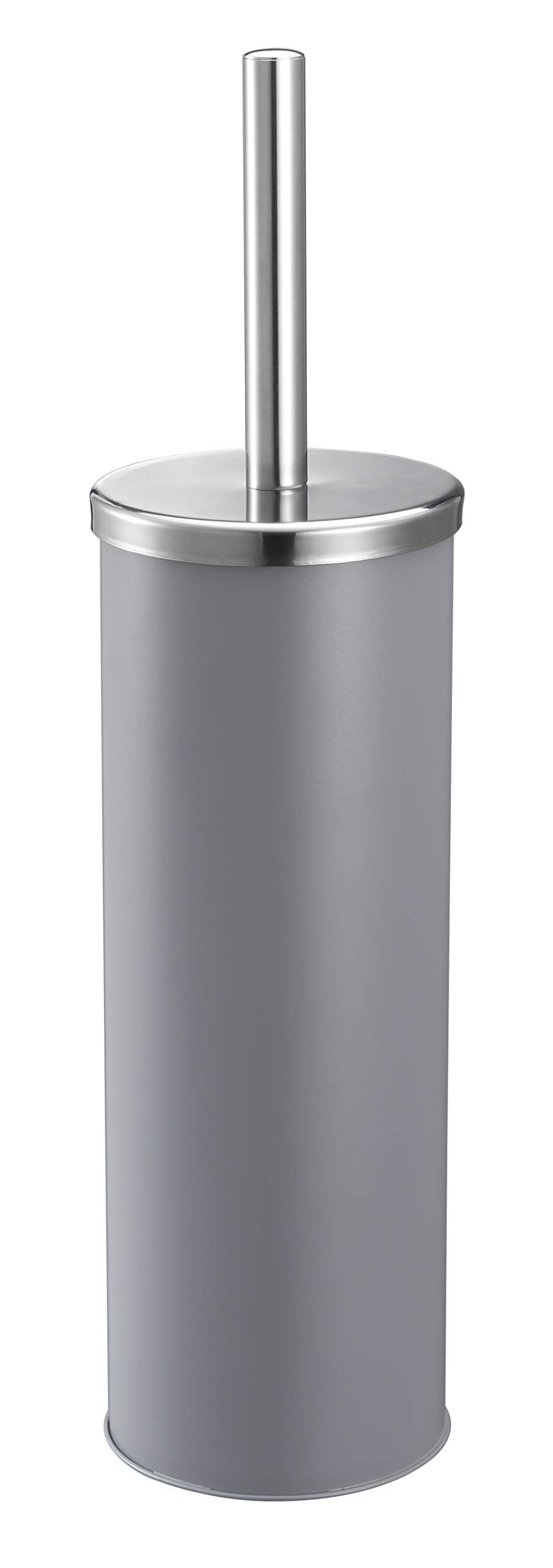 Epistar Toilet Brush Set | Stainless Steel Handle | Heavy Duty Holder | Stylish Modern Design (Grey)