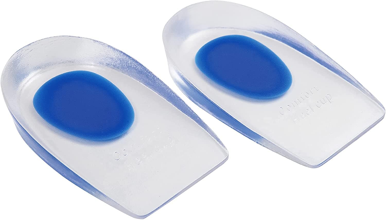 Navya Export Silicone Gel Heel Cups and hight increase Pad - Shoe Inserts for Plantar,Sore,Bone Spur Protector for Men,Women Absorb Shock and Moisturizing for Cracked Heel Combo (Insoles Cup)