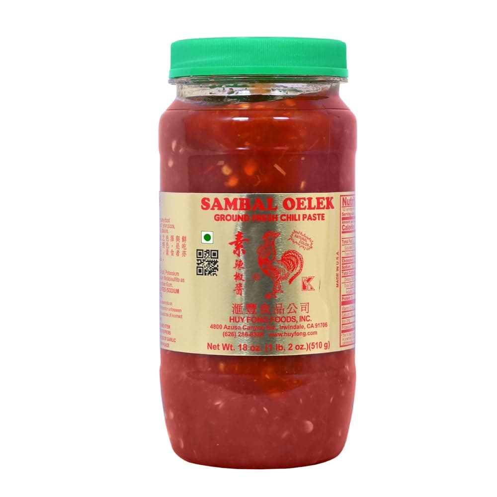 Huy Fong Foods Sambal Oelek Ground Fresh Chili Paste -- 18 Oz (Pack of 12)