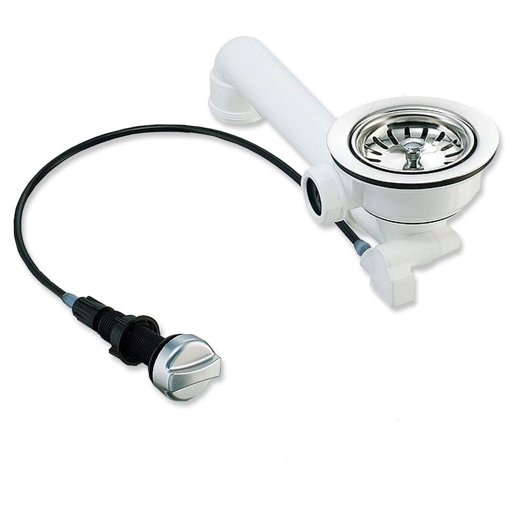 Sink Outlet Sink Strainer Basket Valve 3 1/2 Inches - Diameter 114 mm with Cord Rotary Control