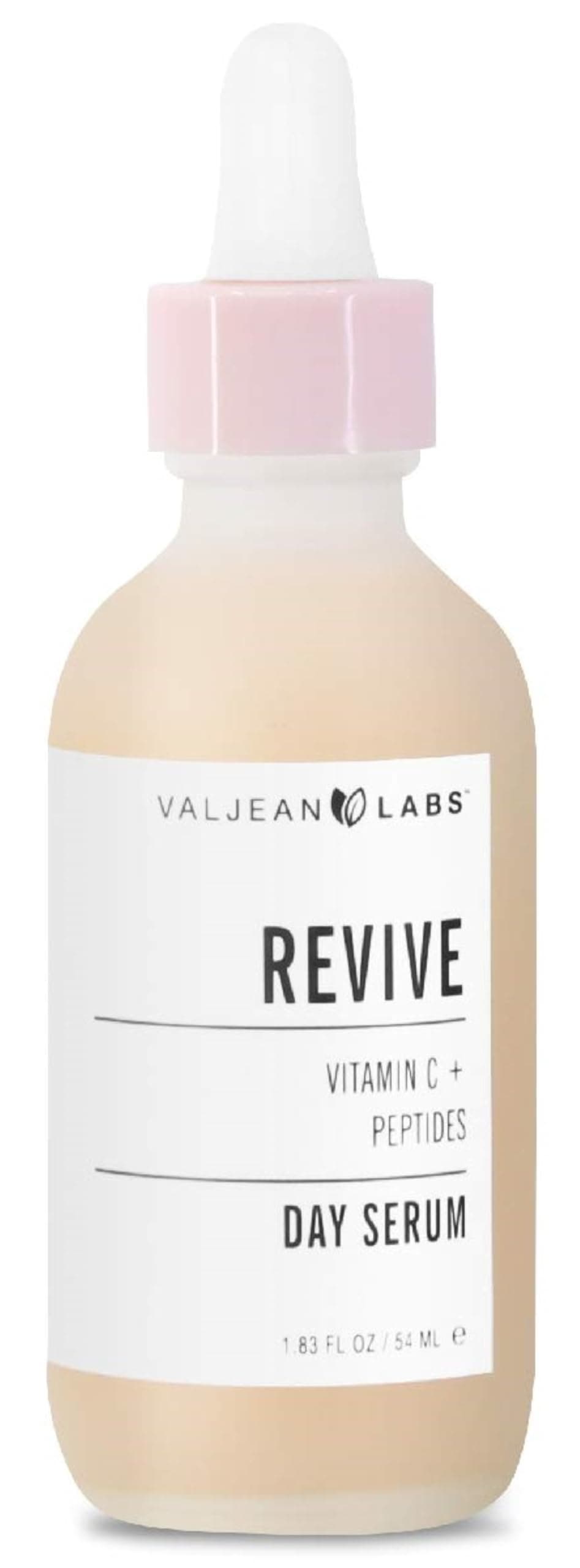 Valjean Labs Revive Day Facial Serum | Vitamin C + Peptides | Helps to Brighten and Even Skintone, Smooth and Tone | Cruelty Free, Vegan, Made in USA (1.83 fl oz)