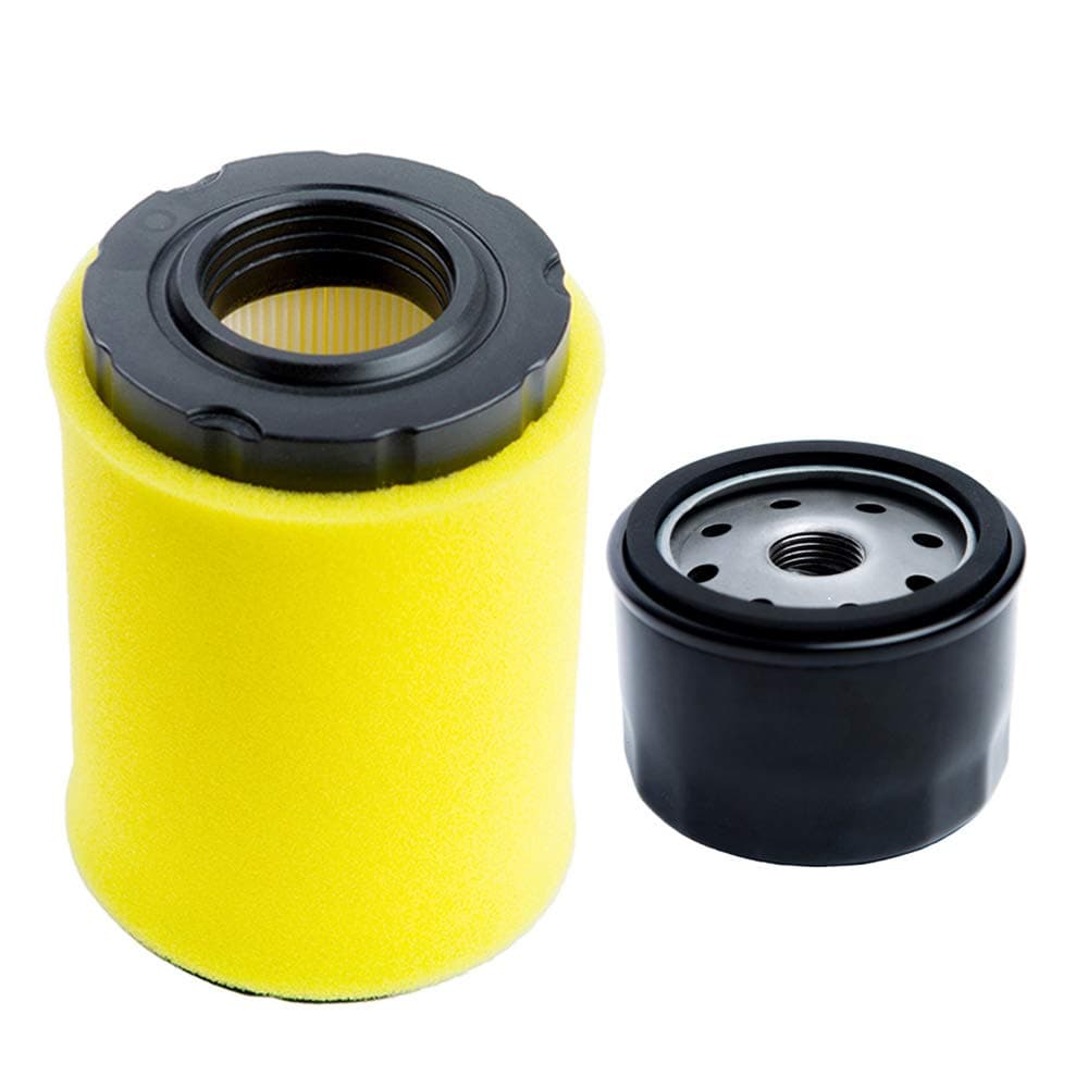 796031 Air Filter with 696854 Oil Filter, Compatible with Husqvarna YTH22V46, John Deere D100 D110 D125 D130, Briggs and Stratton 591334 492932 310000 Engine Lawn Mower