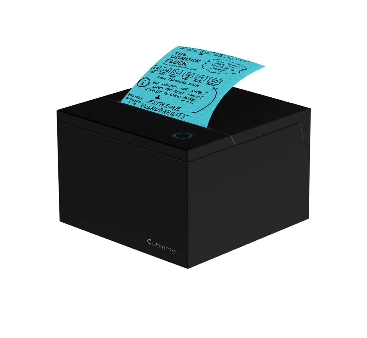 Cubinote Pro - Internet Enabled Premium Sticky Note Printer & Messenger with Thermal Paper for Businesses & Fun - Print from Mobile via iOS & Android App or Computer's WiFi - No Ink Needed