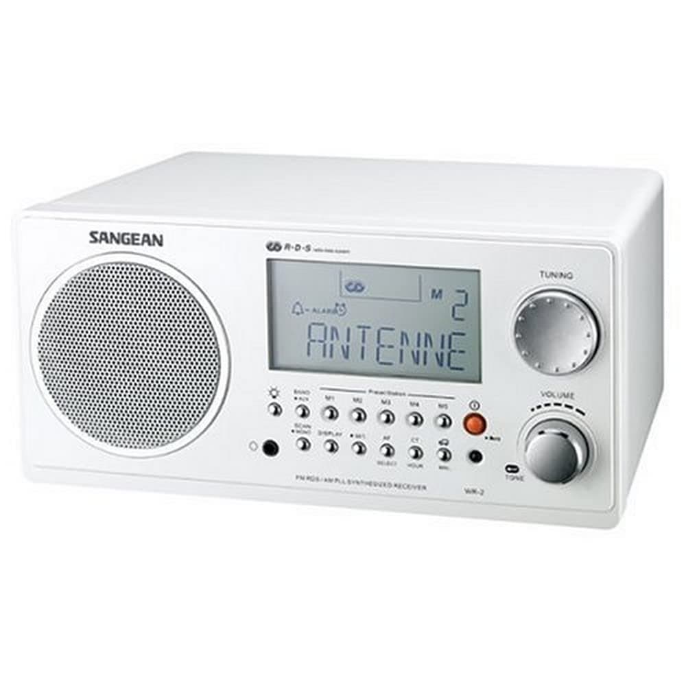 WR-2 AM/FM-RBDS Wooden Cabinet Digital Tuning Radio (White)