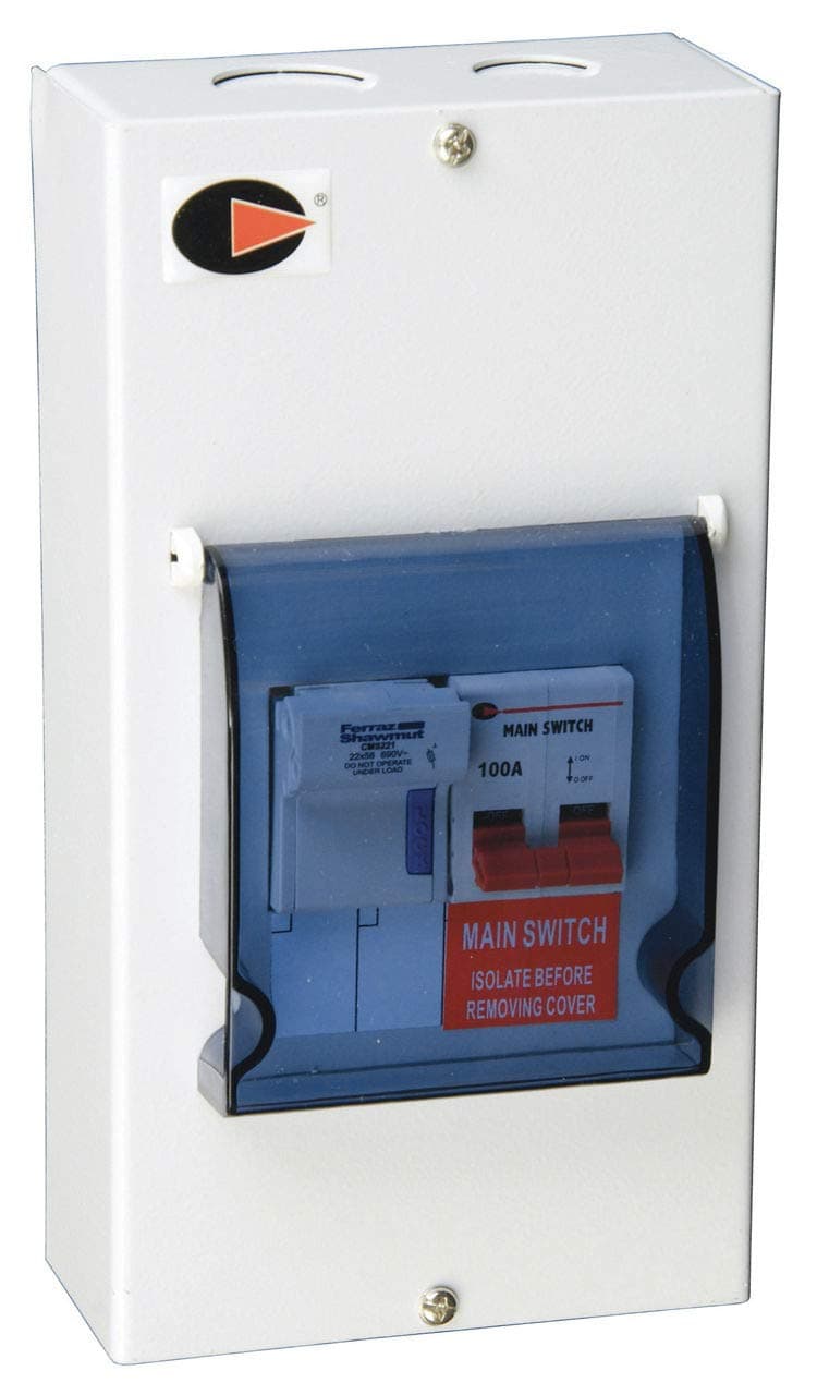 Lewden FS6380100 Metalclad Submain Switch Fuse Unit 63/80/100 amp Single Phase