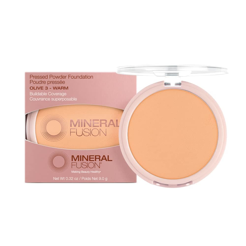 Mineral Fusion Pressed Powder Foundation - 03 Olive For Women 0.32 oz Foundation