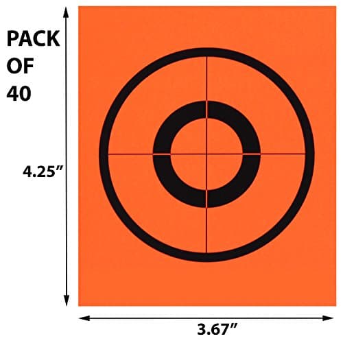 MarksmanSKLZ Adhesive Targets for Shooting, High Visibility 3.67" Self Adhesive Target Pasters-Outdoor Rifle or Indoor Pistol Shooting, 40 Count