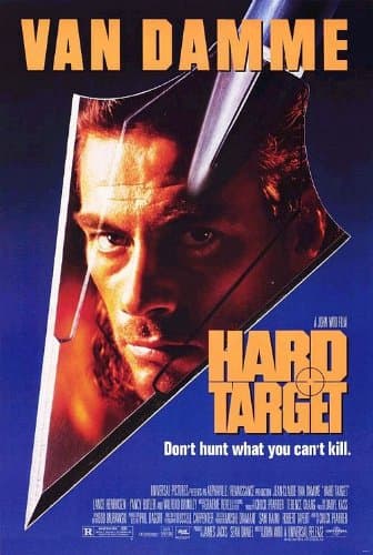 HARD TARGET (1993) Original Authentic Movie Promo Poster 11x17 - S/S - Jean-Claude Van Damme - Arnold Vosloo - Lance Henriksen - Yancy Butler