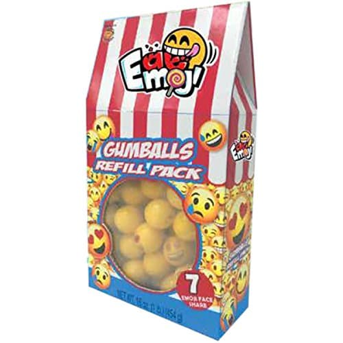 Eatmoji Emoji Gumballs Refill Gum for Gumball Machine: 1LB Box