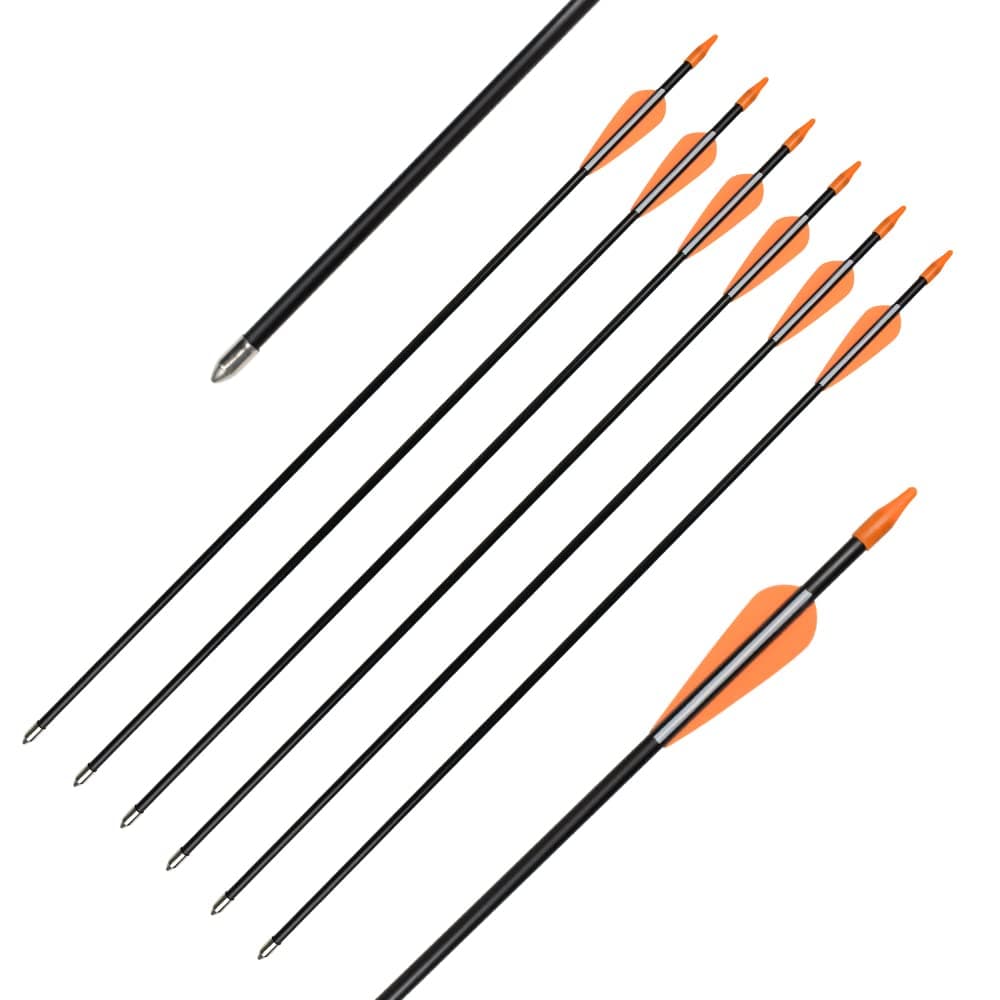 Elong Fiberglass Arrows Archery 24 26 28 30Inch Target Shooting Practice Safetyglass Recurve Bows Suitable for Youth Children Woman Beginner