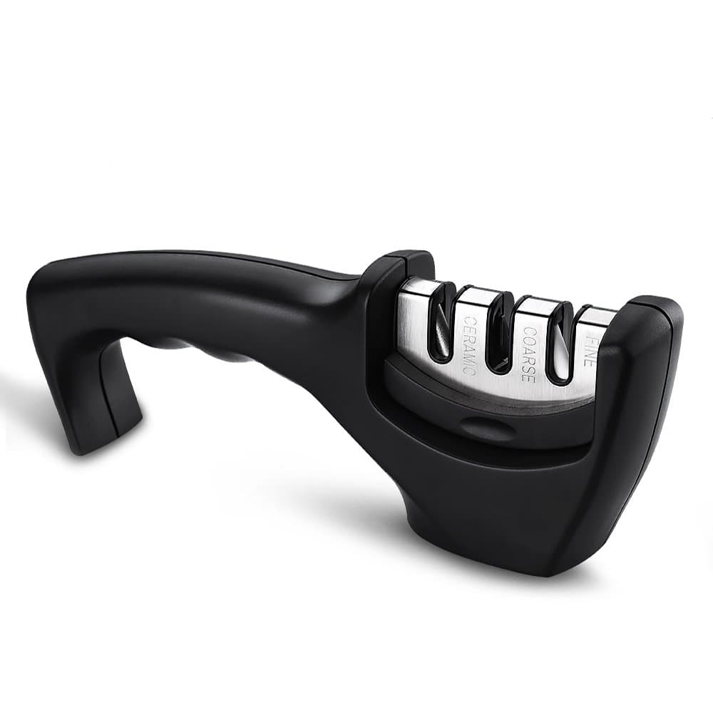 Knife Sharpener 3 Sharpening Stage for Straight and Serrated Knives