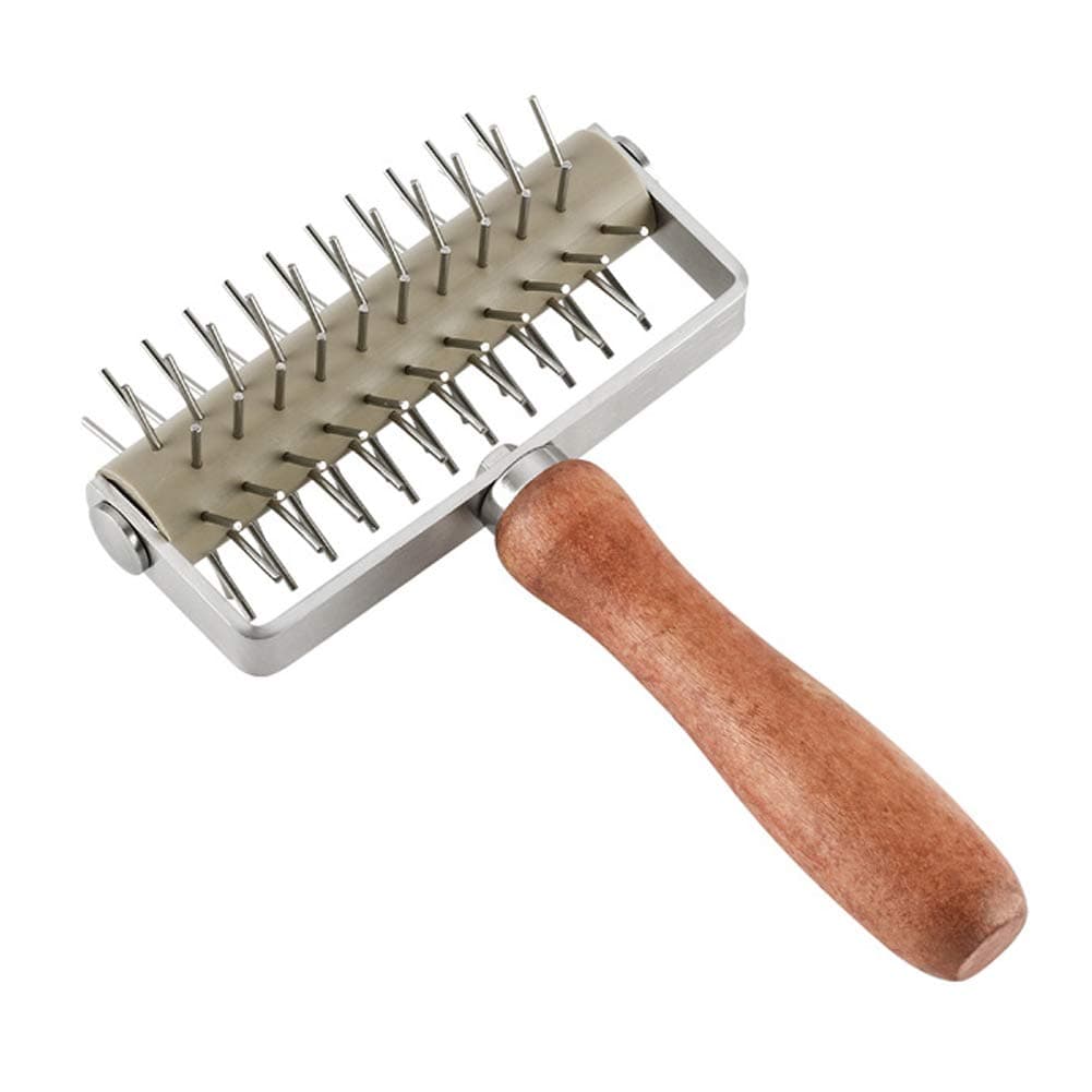 Pizza Dough Docker Roller - Pastry Docker Roller with Spike for Homemade Baking Cake crackers Pie Hole Maker, Prevent Dough from Blistering