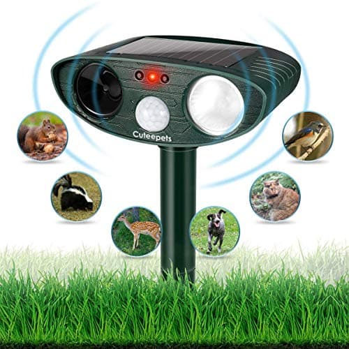Cuteepets Dog Chaser, Outdoor Solar Powered & Weatherproof Ultrasonic Dog/Cat/Chaser