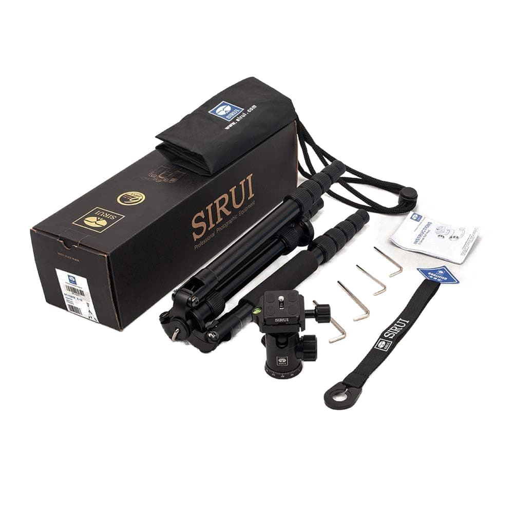 SIRUI 2-in-1 Aluminum Camera Tripod Monopod, Compact Professional Travel Tripod with 360 Panorama Ball Head, for DSLR Video Camcorders 17,6lbs Load (MT1005+M10)