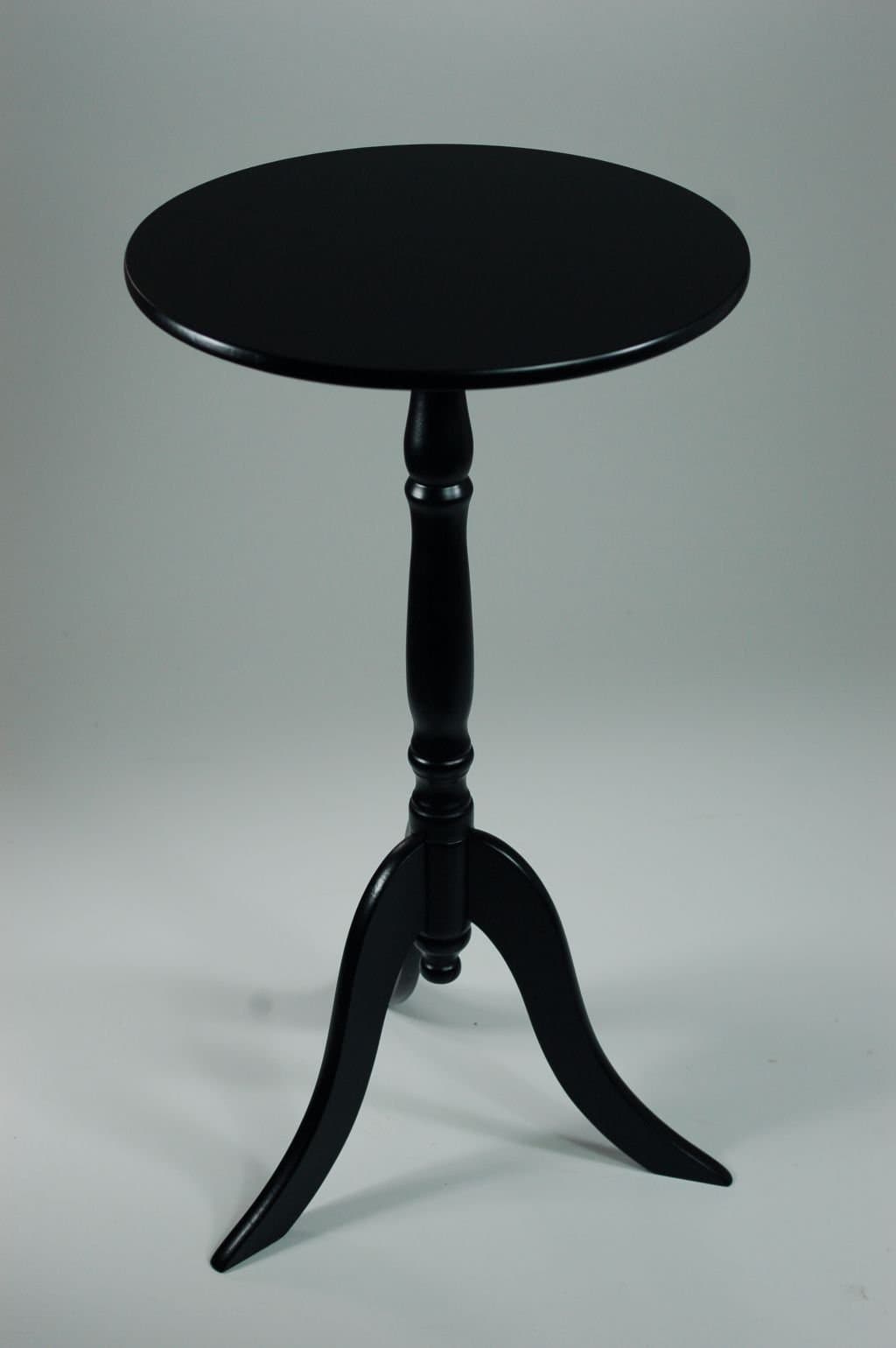 Round Wooden Coffee Table Black