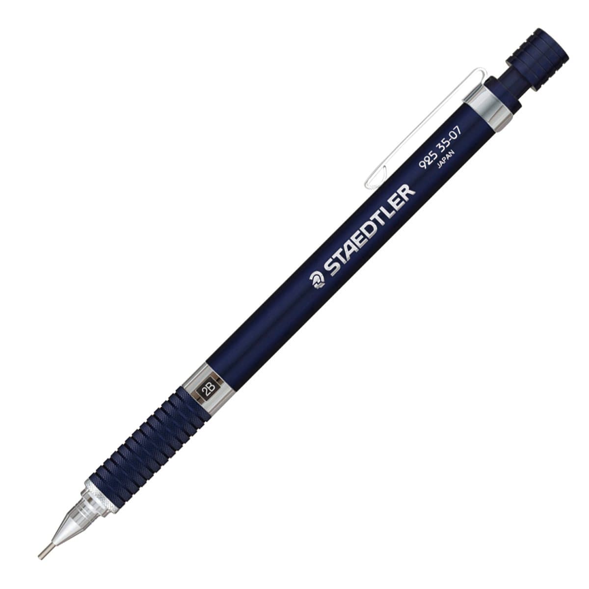 Mechanical pencil 925 35 for writing, drawing & drafting with blue metal barrel in 0.7 mm with 1 pack of leads
