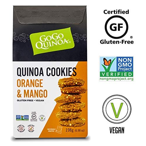 GoGo Quinoa Wheat, Corn and Egg Free Orange & Mango Essence Cookies, With Exotic Aroma and Fruity Taste Notes 13.96 oz