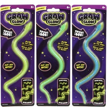 GROW and GLOW SNAKE, Grows 600% and glows in the dark