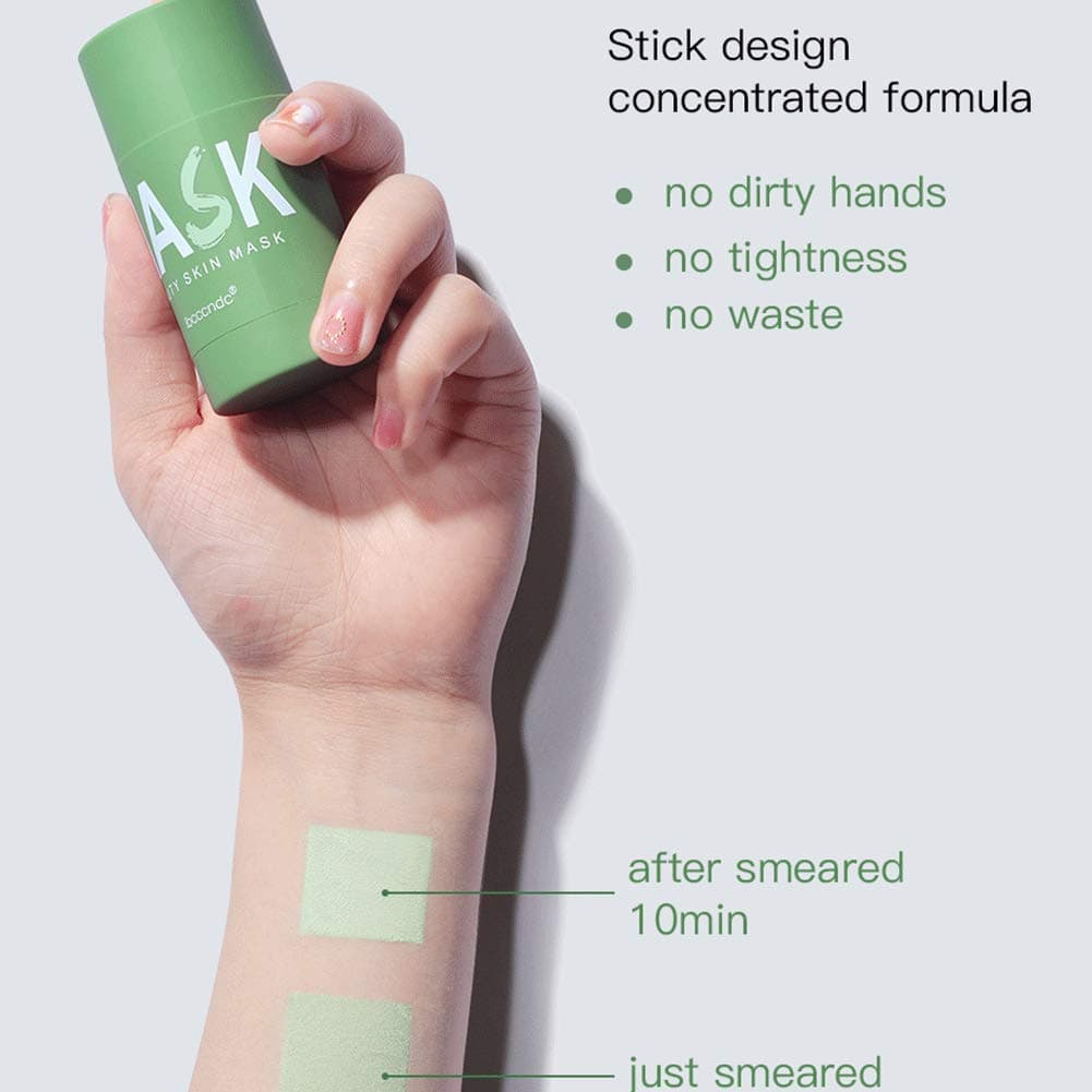 Green Tea Purifying Clay Face Mask, Cleansing Mud Mask for Men and Women, Moisturizing Oil Control Shrink Remove Blackheads, Shrink Pores, Improve Skin Tone (Green Tea)