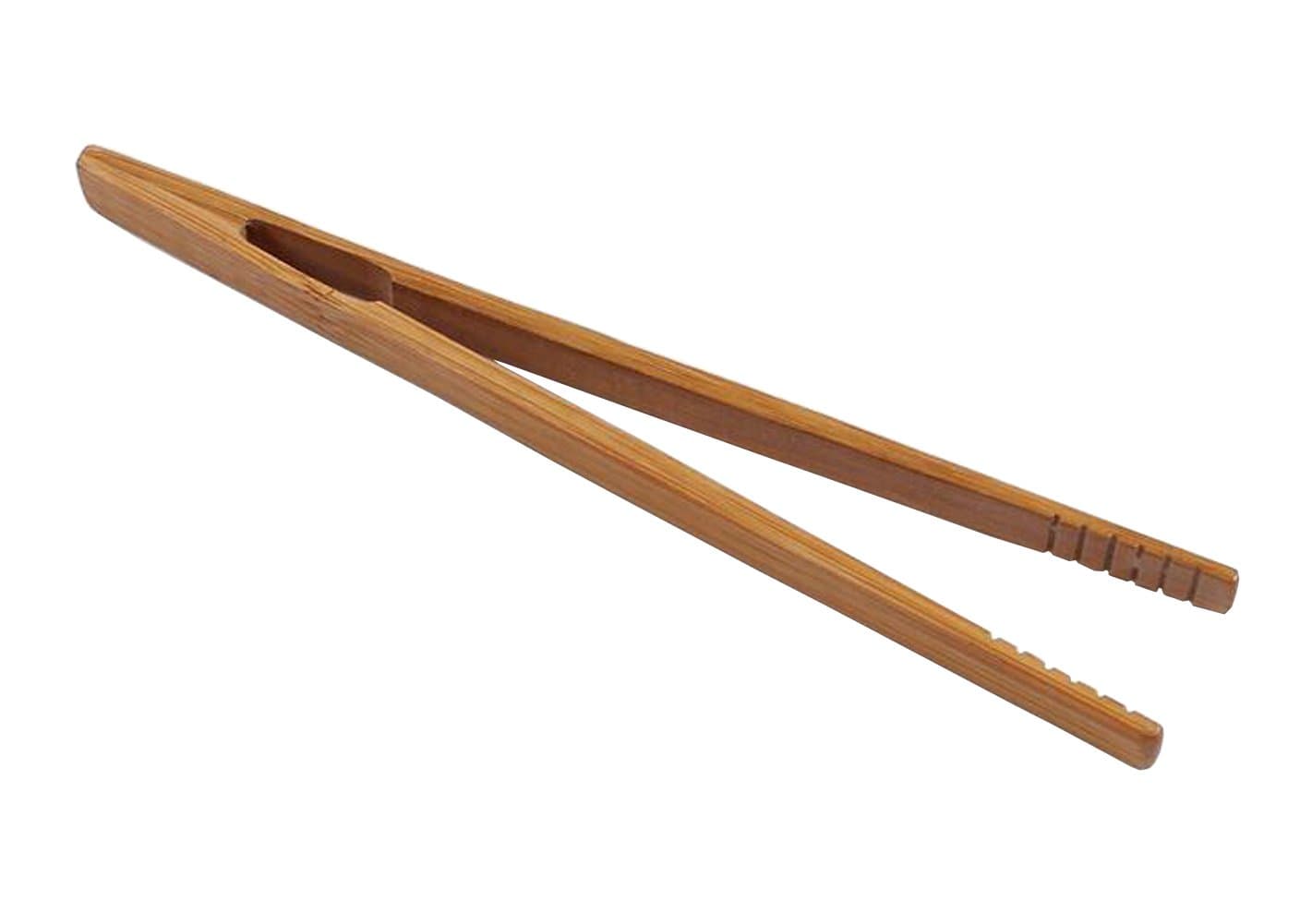 3Pcs Reusable Chinese Tea Tongs Tweezers Teaware Natural Wood Eco-Friendly Non-Toxic and Safe Bamboo Tongs Food Tongs 6.9inch Length