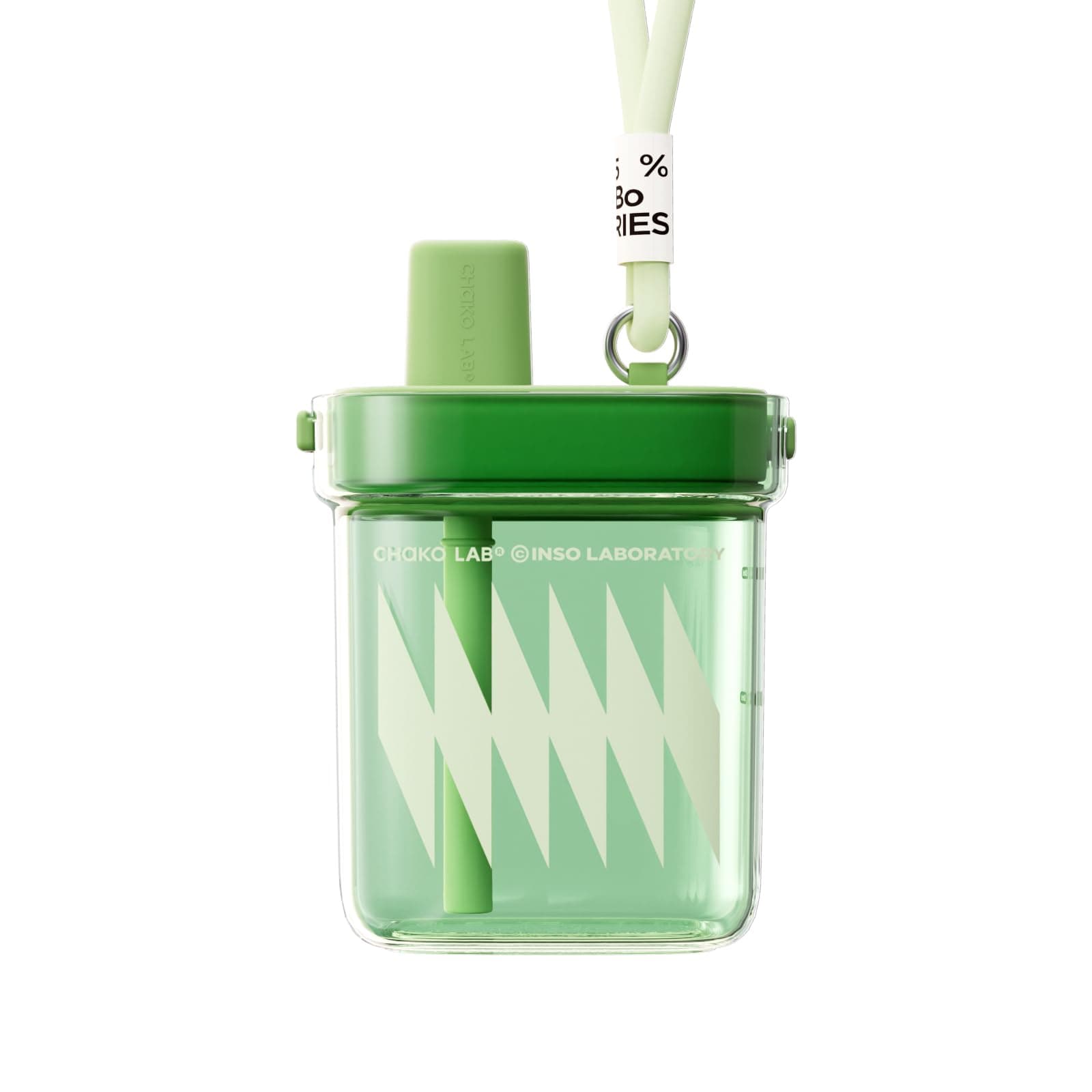 CHAKO LAB Portable Flat Water Bottle (24 OZ,700ml) with straw,BPA Free Tritan,Leak proof,Light weight,For travel,Gym,Fitness,Work,Camping etc,Green