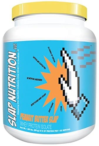 6 Slap Nutrition Whey Protein Isolate Powder - 30 Servings (Peanut Butter)