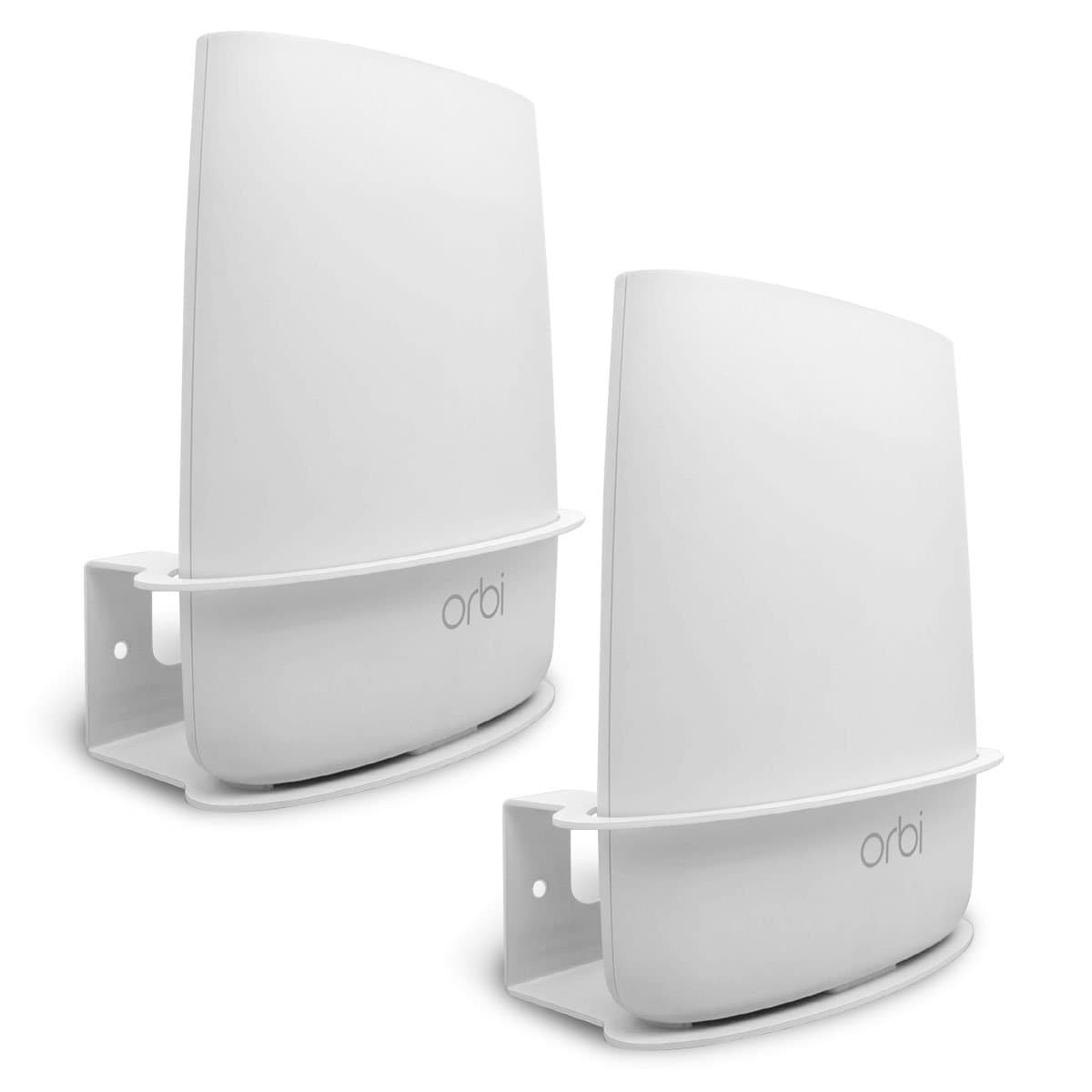 Compatible Wall Mount Netgear Orbi, Sturdy Metal Made Mount Stand Holder Compatible Orbi WiFi Router RBS40, RBK40, RBS50, RBK50, AC2200, AC3000. (2pcs)