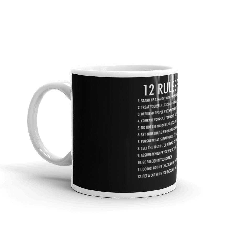 12 rules for life jordan peterson (dark version) 11 Oz Ceramic