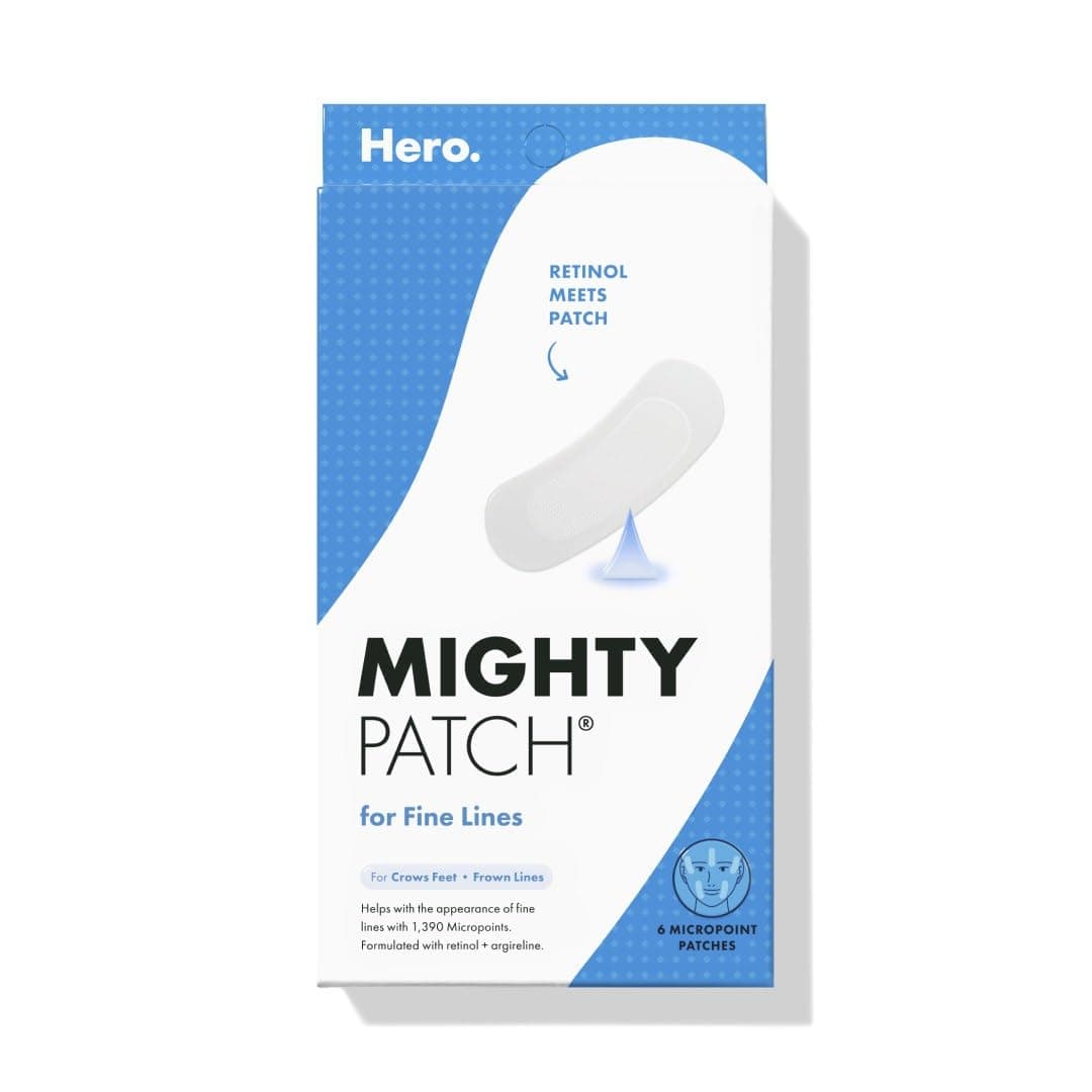 HERO COSMETICS Mighty Patch for Fine Line Patches - Retinol and 1,390 melting Micropoint points help refresh the appearance of your skin (6 pieces)