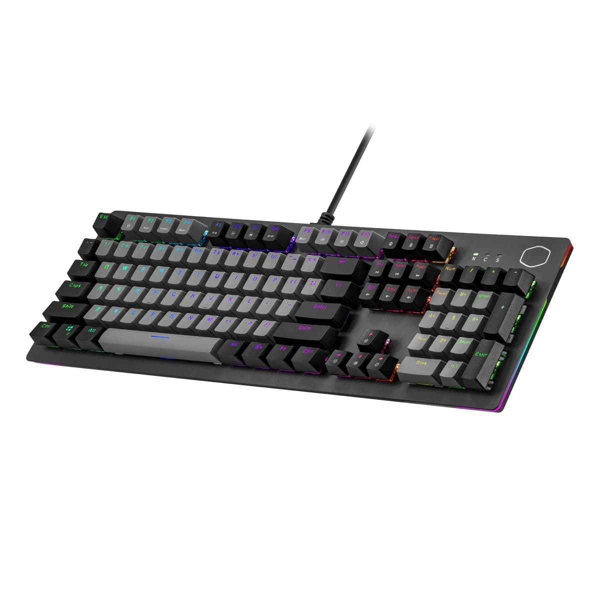 CK352 Full Mechanical Gaming PC Keyboard, Tactile Brown Switches, Customizable RGB Illumination and Lightbars, Sandblasted Aluminum Top, Dual Keycap Scheme, QWERTY (CK-352-GKMR1-US)