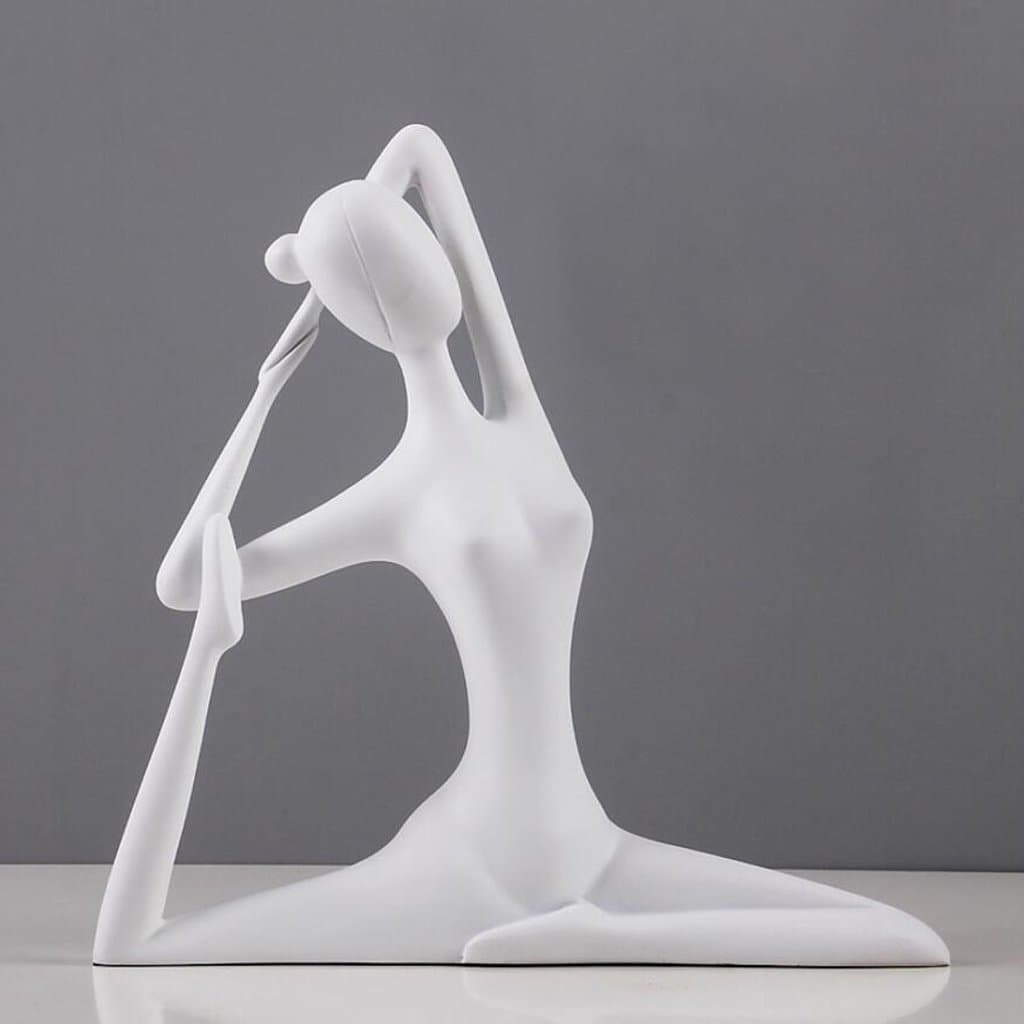 Sculpture Modern Minimalistic Abstract Yoga Resin Sculpture Crafts Ornaments Creative Living Room TV Cabinet Wine Cooler Decoration (Size : 33 * 33cm)