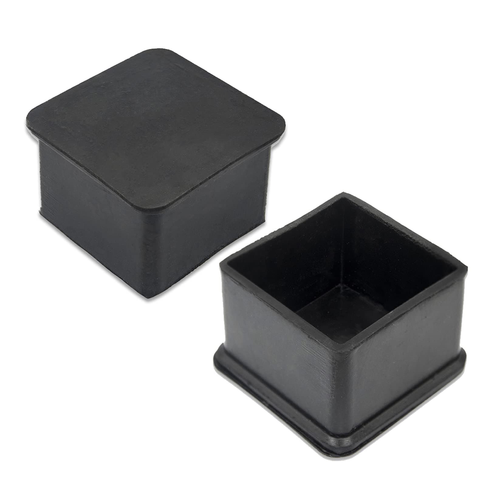Flyshop Chair Leg Stoppers Floor Protectors Anti-Slip Rubber Leg Tips Square Furniture Table Feet Covers, 2 PCS, 1-9/16" x 1-9/16" (40 x 40 mm)
