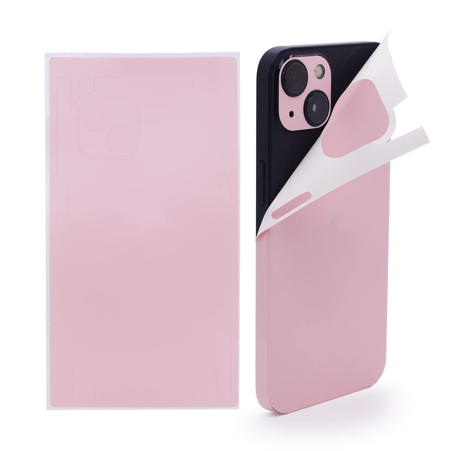 Pink Skin Sticker Compatible with iPhone 13, Full Wrapped, Super Thin, 2Pcs