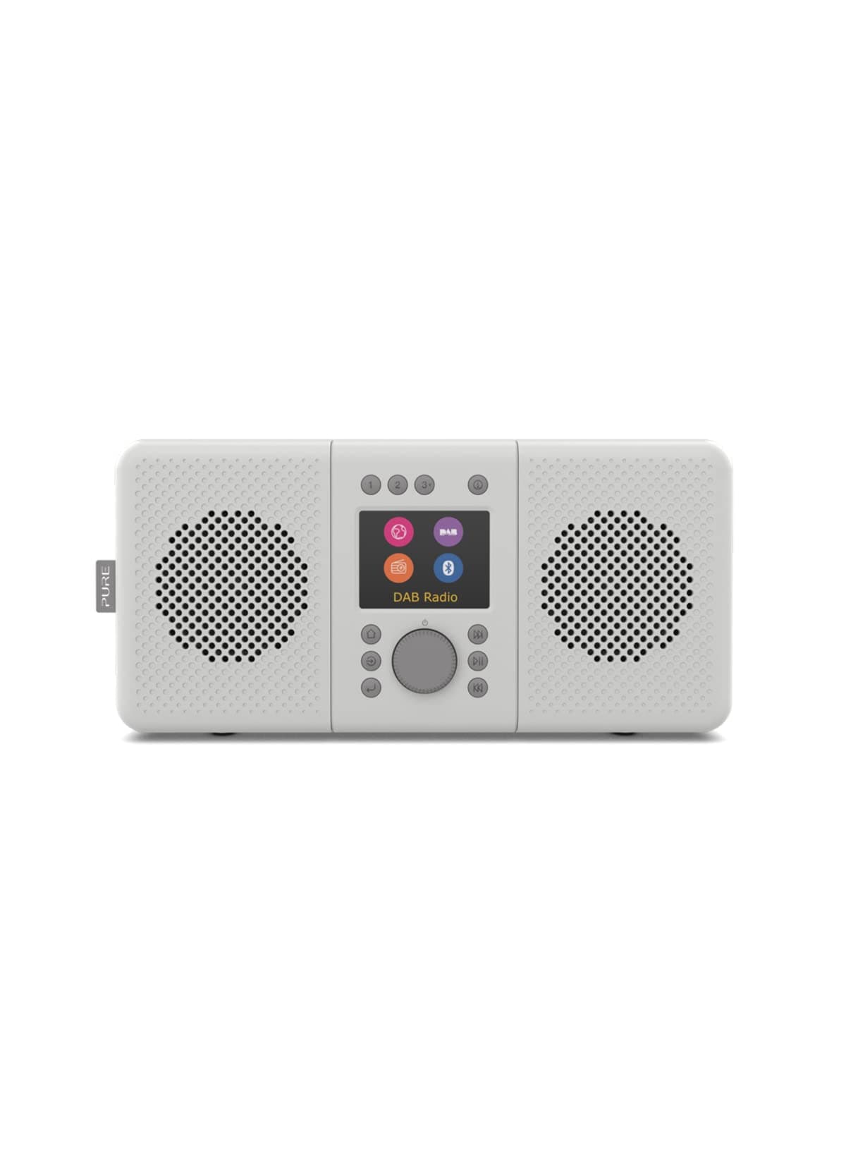 Pure Elan Connect+ All-In-One Stereo Internet Radio with DAB+ and Bluetooth 5.0 (DAB/DAB+ & FM radio, Internet Radio, TFT Display, Music Streaming, Podcasts, Mains and Battery Powered) Stone Grey