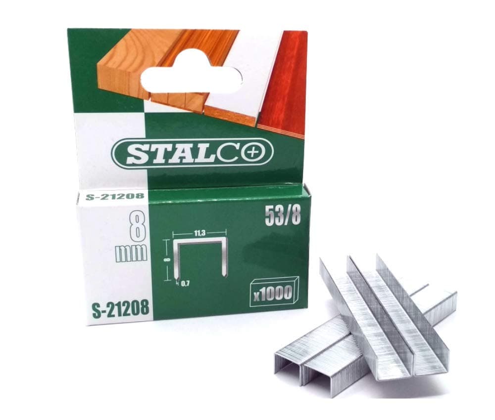 1000pcs 8mm Staples Pack Duty Gun Tacker Staple Upholstery Galvanised Craft