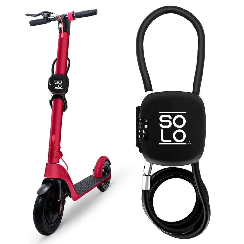 SCOOT LOCK SOLO by Portable Anti-Theft Electric Scooter Lock and Bike Lock - New Reinforced Safety Bicycle Lock and Electric Scooter Lock for Xiaomi Ninebot Pure Electric Bird 8TEV Reid Inokim Razor