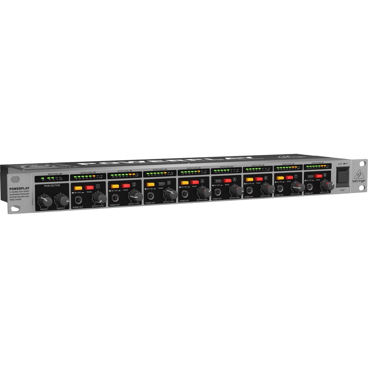 - HA8000 V2 8-Channel High-Power Headphones Mixing and Distribution Amplifier