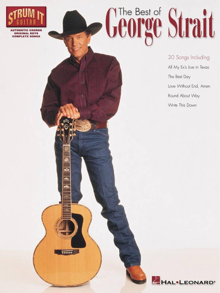 The Best of George Strait Strum It Guitar Songbook | Country Guitar Sheet Music with Chords, Lyrics, and Melody | Play-Along Rhythm Patterns for 20 Classic Hits | Easy to Medium Level Guitar Book