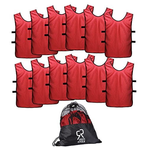 Pinnies Scrimmage Vests for Kids, Youth and Adults (12-Pack) - Soccer Pennies