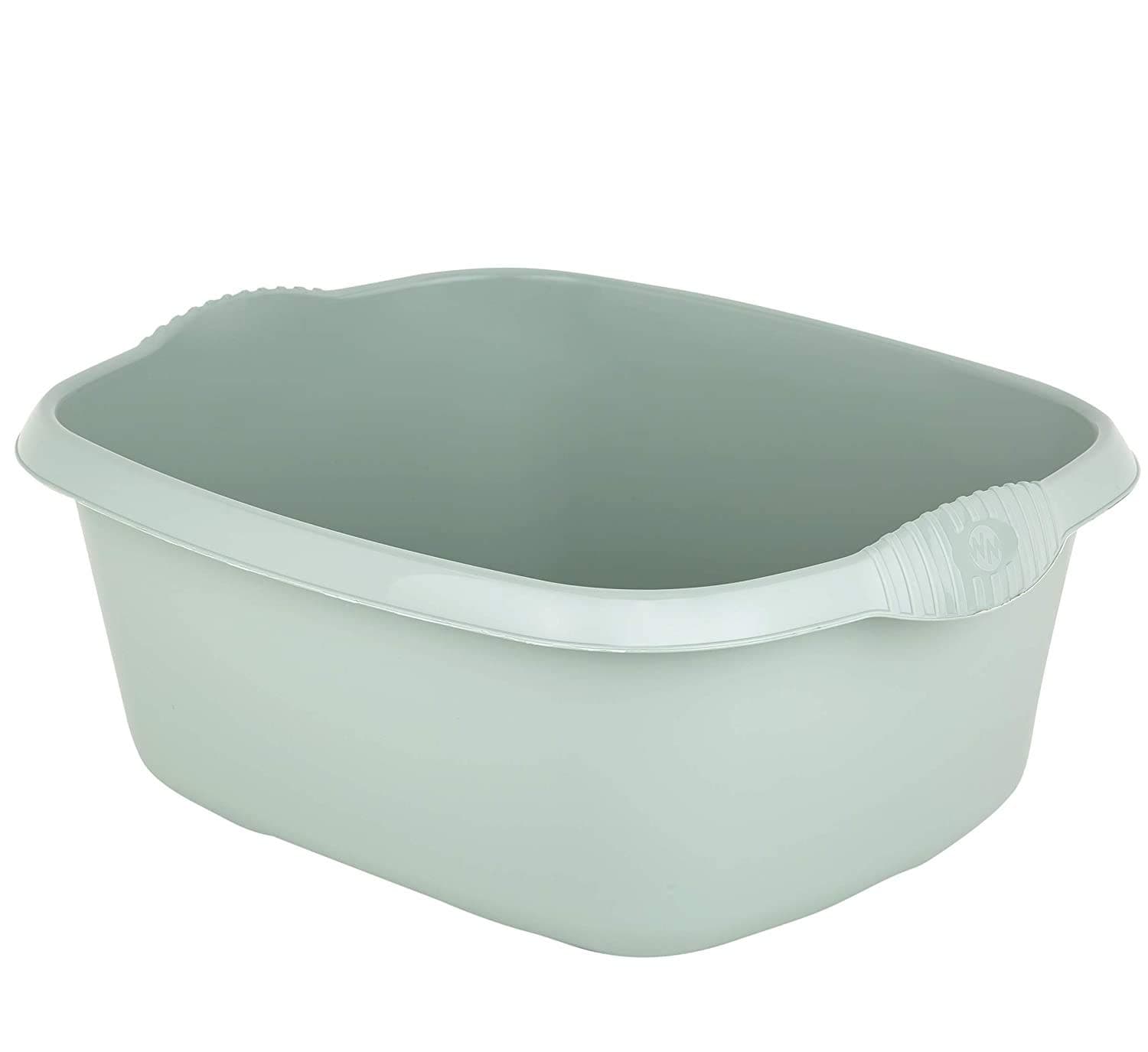 KetoPlastics Sage Green Rectangle Washing up Bowl Dishes Cutlery Sink Drainer Cleaning Storage
