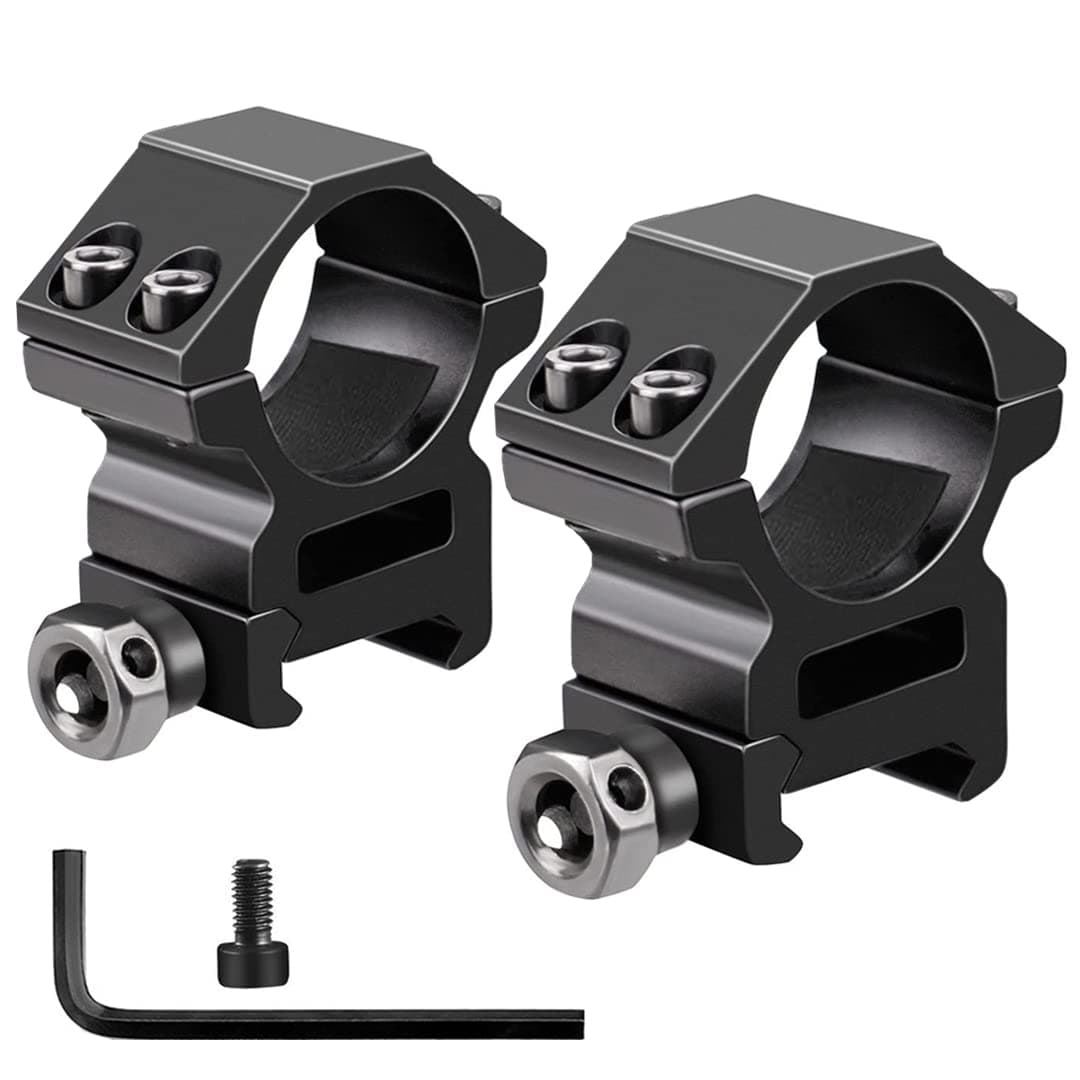 2Pcs Medium Profile 1 Inch Picatinny Scope Rings