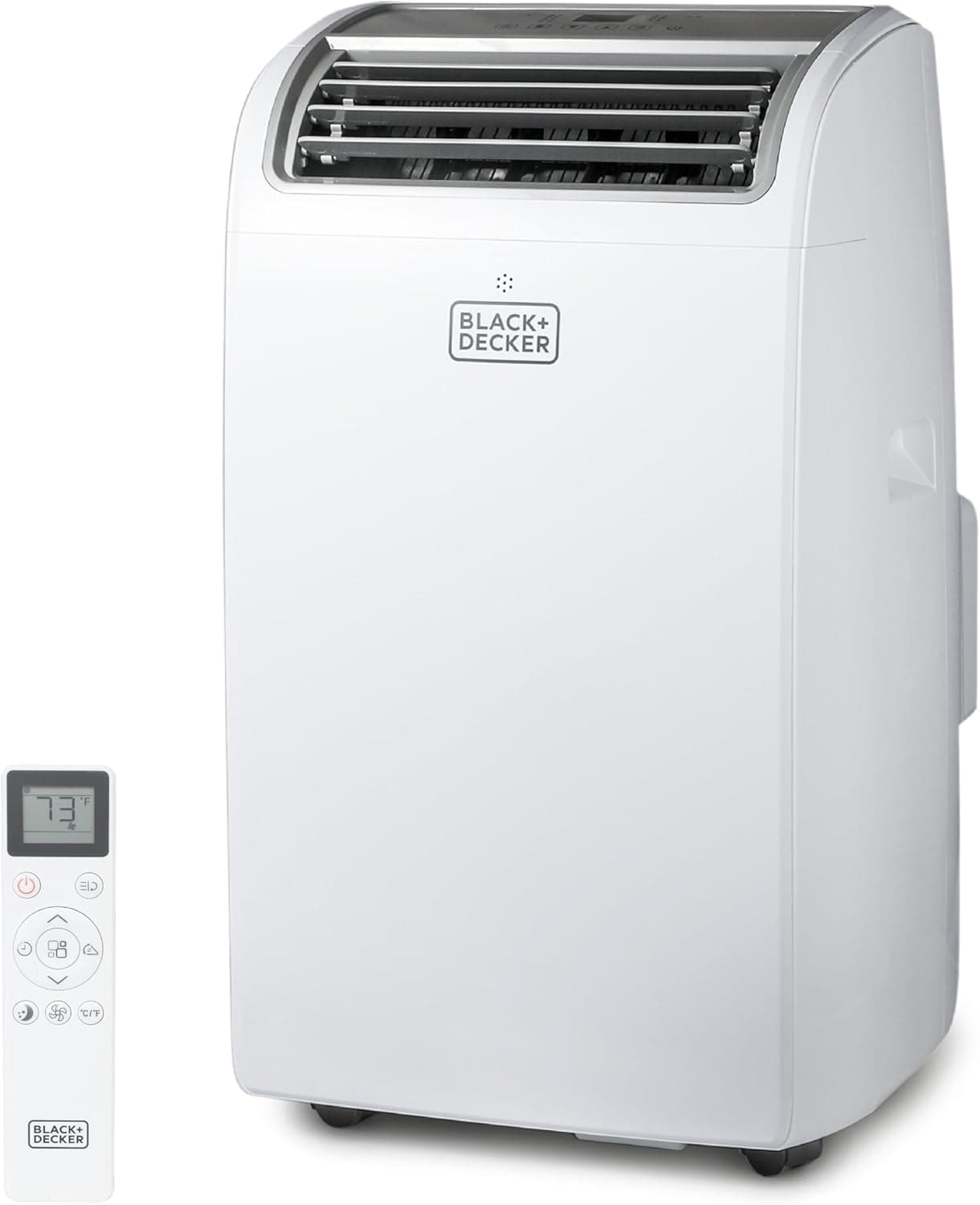 Portable Air Conditioner with Heat, 12,000 BTU with 10,500 BTU Heating for Rooms Up To 550 Sq. Ft., Portable AC with Follow Me Remote Control, BPT08HWTB, White